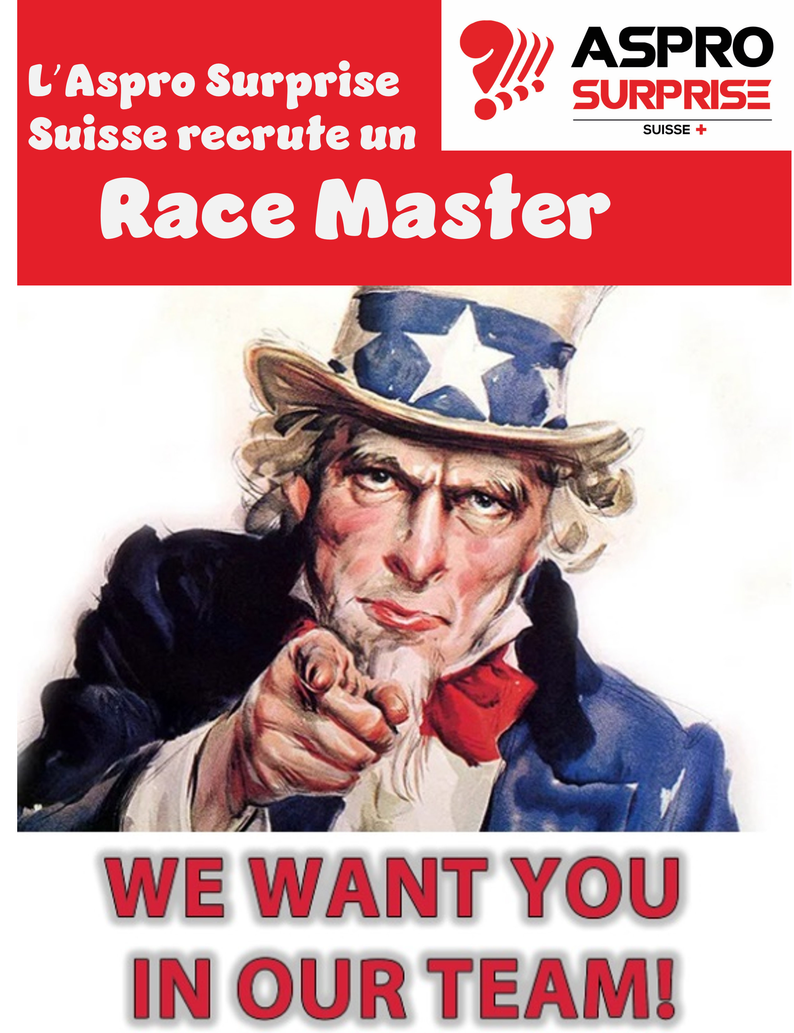 L’Aspro Surprise Suisse recrute un Race Master